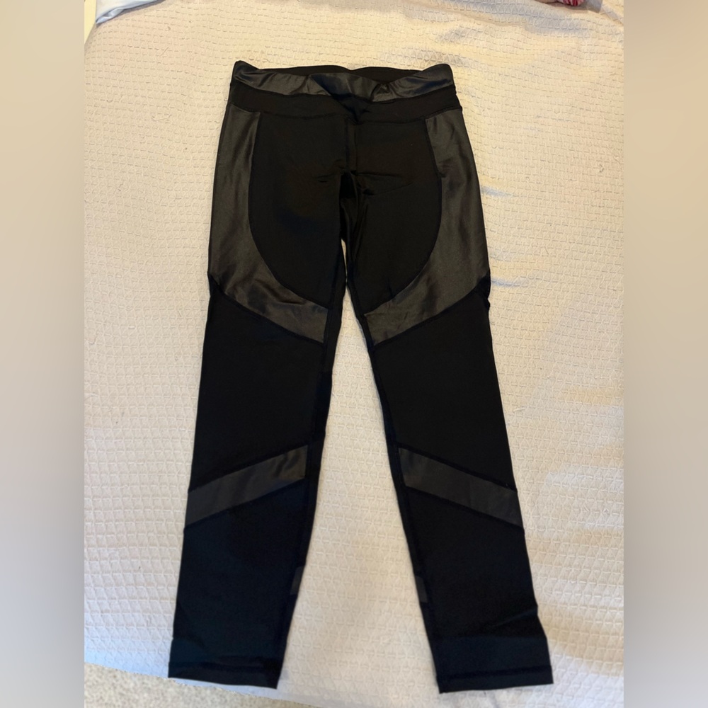 Black Leggings with Spandex or Nylon Like Prints